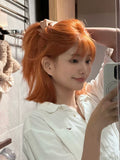 Load image into Gallery viewer, Dirty orange Japanese wig female y2k full head cover short hair cos eversion warped head lolita female group JK hair