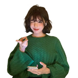 Load image into Gallery viewer, Ishihara Satomi same wig women's short hair wool curls fluffy age-reducing lolita short curly hair cute jk full headgear