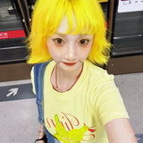 Load image into Gallery viewer, Lemon Yellow Short Cosplay Wig