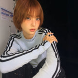 Load image into Gallery viewer, Orange brown short hair wig female full head cover Japanese short straight hair Bobo head bobo age reduction sister head slightly warped cos