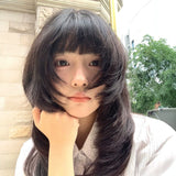 Load image into Gallery viewer, Japanese wig girl cute ancient Japanese level jellyfish head trim COS daily collarbone hair JK full head cover