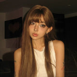 Load image into Gallery viewer, Ancient Baby Wig Female Internet celebrity manga long straight hair Japanese live streaming host wig simulation human long straight hair full head cover female