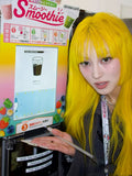Load image into Gallery viewer, Lemon yellow wig princess cut hair style Internet celebrity long straight hair Lolita natural realistic jk full headgear