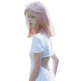 Load image into Gallery viewer, Sweet tea short hair fetal hair bangs comic sense pink gold short hair wig women full head cover small lace summer refreshing