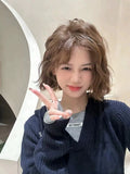 Load image into Gallery viewer, Wig female Internet celebrity natural few words bangs Lolita personality short curly hair wool curl jk full headgear