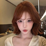 Load image into Gallery viewer, Wig female wendy Korean female high warp age reduction short hair daily repair Bobo head breathable whole head cover