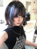Load image into Gallery viewer, Subculture wig women short hair Siamese cat natural bangs new gradual change hair color sweet cool full head cover warped head