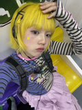 Load image into Gallery viewer, Japanese cute short hair wig female full headgear Internet celebrity yellow air bangs curly hair age-reducing hairstyle Japanese JK