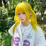 Load image into Gallery viewer, Lemon yellow long straight hair full top Yabi wig live streaming host girl group Internet celebrity girl group Japanese full head cover JK daily