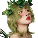 Load image into Gallery viewer, Princess Cut Wool Roll Fluffy Matte Short Roll Clavicle Hair Internet celebrity Lolita Green Wig Women's Short Hair Full Headgear