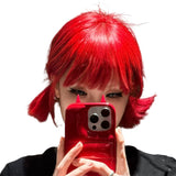 Load image into Gallery viewer, Japanese red wig Harajuku two-dimensional Internet celebrity cute fluffy trimmed lolita wig women's short hair full headgear
