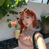 Load image into Gallery viewer, Dirty orange Japanese wig female y2k full head cover short hair cos eversion warped head lolita female group JK hair