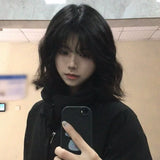 Load image into Gallery viewer, Korean wool egg curly hair autumn and winter wig retro headgear bangs age reduction texture fluffy natural simulation short hair