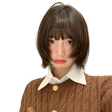 Load image into Gallery viewer, Wig female headgear layered short hair hanni same girly whole wig Uesugi painted pear clothes cos Bobo head