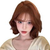 Load image into Gallery viewer, Wig female wendy Korean female high warp age reduction short hair daily repair Bobo head breathable whole head cover
