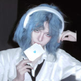 Load image into Gallery viewer, Wig female wool curl pink blue lolita daily simulation short hair halloween Internet celebrity full head curl