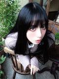 Load image into Gallery viewer, Mori Hong Kong style black female long hair lolita Mori JK photo super long straight hair natural full hood