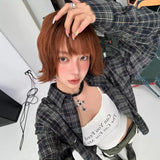 Load image into Gallery viewer, Halloween orange brown Japanese Korean wig female short hair full head cover French JK outer warping age-reducing hairstyle BOBO