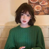 Load image into Gallery viewer, Ishihara Satomi same wig women's short hair wool curls fluffy age-reducing lolita short curly hair cute jk full headgear