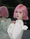 Load image into Gallery viewer, Halloween soft girl wig pink short straight hair Bobo head full hood female bobo temperament whole top lolita