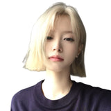 Load image into Gallery viewer, Lace hairnet big scalp platinum medium wig women short hair Internet celebrities one size fits all bobo head full headgear