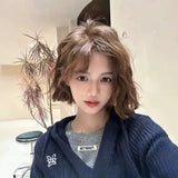 Load image into Gallery viewer, Wig female Internet celebrity natural few words bangs Lolita personality short curly hair wool curl jk full headgear