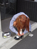 Load image into Gallery viewer, Halloween Internet celebrity long straight hair comic bangs JK wig female long dirty orange temperament natural matte long hair new