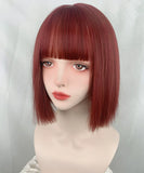 Load image into Gallery viewer, Mermaid Red Straight Bob Wig