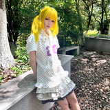 Load image into Gallery viewer, Lemon yellow long straight hair full top Yabi wig live streaming host girl group Internet celebrity girl group Japanese full head cover JK daily