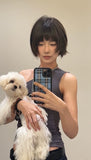 Load image into Gallery viewer, Hanni has the same short hair wig for women, full head cover, full top bobo head, short straight hair, Bobo cos sister hair style.