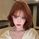 Load image into Gallery viewer, Wig female wendy Korean female high warp age reduction short hair daily repair Bobo head breathable whole head cover