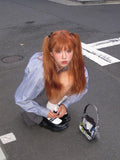 Load image into Gallery viewer, Halloween Internet celebrity long straight hair comic bangs JK wig female long dirty orange temperament natural matte long hair new