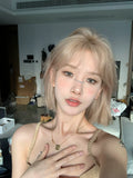 Load image into Gallery viewer, Wig female summer short hair beige new Bobo head age reduction shoulder imitation full real girl group full hood