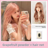 Load image into Gallery viewer, Halloween Japanese subculture wig long curly hair Internet celebrity lemon yellow babes jk Asian wind can catch full headgear