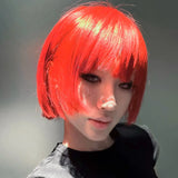 Load image into Gallery viewer, Japanese red wig Harajuku two-dimensional Internet celebrity cute fluffy trimmed lolita wig women's short hair full headgear