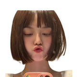 Load image into Gallery viewer, Short hair wig one-size-fits-all Bobo head full head cover female bobo Qi bangs Dora sister head universal cos