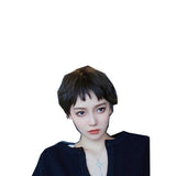 Load image into Gallery viewer, Wig female short hair bobo head dog gnaw bangs Internet celebrity Bobo head fluffy trim natural handsome fashion wig cover