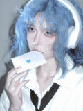 Load image into Gallery viewer, Wig female wool curl pink blue lolita daily simulation short hair halloween Internet celebrity full head curl
