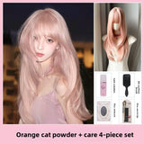 Load image into Gallery viewer, High-level wig female long hair new pink lolita Japanese Qi bangs long straight hair Internet celebrity daily full headgear