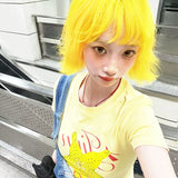 Load image into Gallery viewer, Lemon Yellow Short Cosplay Wig