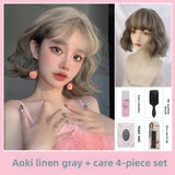 Load image into Gallery viewer, Dark Tea Curly Bob Wig