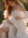 Load image into Gallery viewer, Annalise Minimalist Satin Wedding Dress, Sleek Sheath Bridal Gown with Train image 4