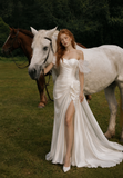 Load image into Gallery viewer, Arabella Boho Wedding Dress, Ethereal Bridal Gown for Outdoor Ceremony image 5