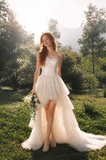 Load image into Gallery viewer, Aurora Minimalist Satin Wedding Dress, Sleek Sheath Bridal Gown with Train image 5