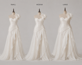 Load image into Gallery viewer, Aveline Off Shoulder Wedding Dress, Modern Corset Bridal Gown with Sculpted Fit image 9