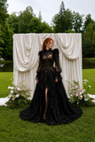 Load image into Gallery viewer, Bettina Cape Wedding Dress, Statement Bridal Gown with Dramatic Draped Detail image 4
