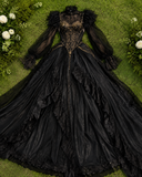 Load image into Gallery viewer, Bettina Cape Wedding Dress, Statement Bridal Gown with Dramatic Draped Detail image 6