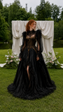 Load image into Gallery viewer, Bettina Cape Wedding Dress, Statement Bridal Gown with Dramatic Draped Detail image 7