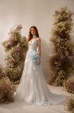 Load image into Gallery viewer, Bianca Romantic Lace Wedding Dress, Elegant A-Line Bridal Gown with Soft Train image 2