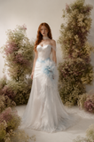Load image into Gallery viewer, Bianca Romantic Lace Wedding Dress, Elegant A-Line Bridal Gown with Soft Train image 5